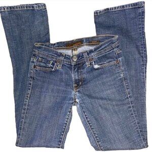 FOSSIL jeans, women's size 25 Made in the USA. Slim bootcut, "vintage dark"